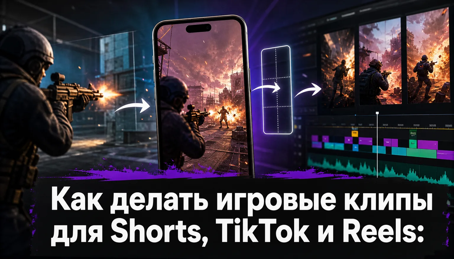 Схема процесса создания игрового клипа от записи до публикации