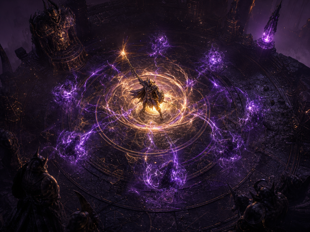 Иллюстрация в стиле dark fantasy для блока про MOBA и RPG