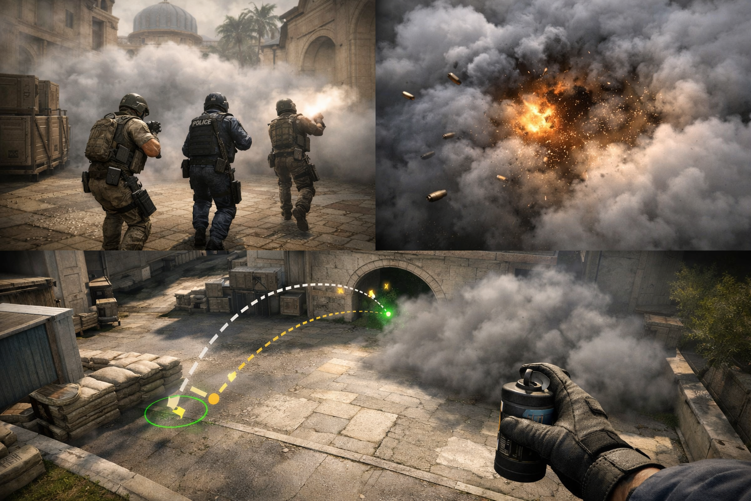 Смоки и раскидки в CS2: как учить гранаты правильно и не забывать их через неделю