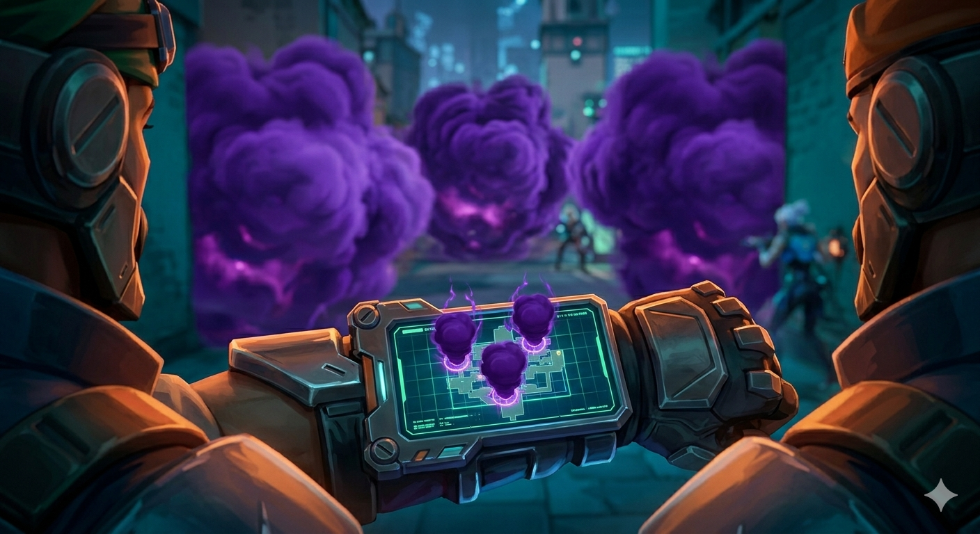 Контроллер ставит дымы в Valorant