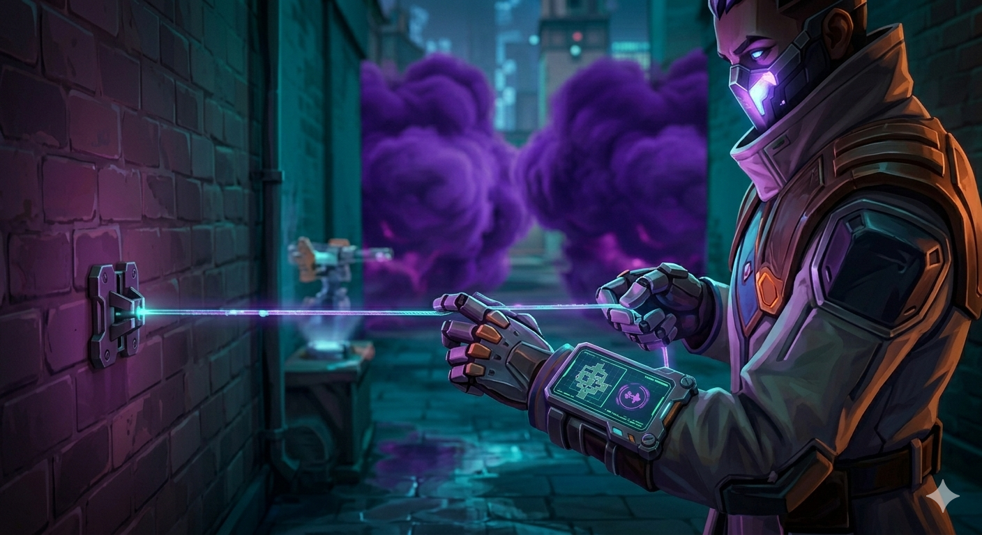 Страж держит фланг в Valorant